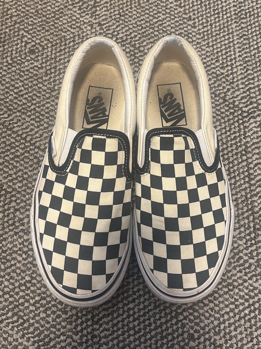 Vans Checkerboard Slip-On in Black and White, Women’s Size 6.5